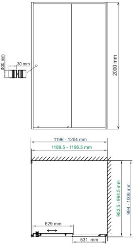 Душевой уголок Wasserkraft Dill 61S10 фото 2