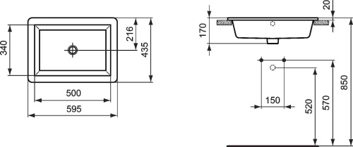 Раковина Ideal Standard Strada K078001 60 см фото 3