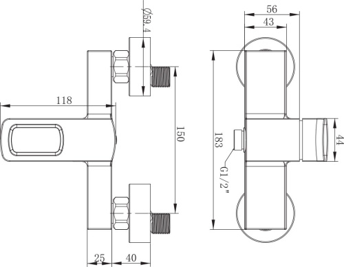 Смеситель Elghansa Scarlett New 3322245-MH для душа фото 2