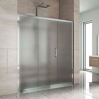 Душевая дверь в нишу Kubele DE019D3-MAT-CH 160 см, профиль хром