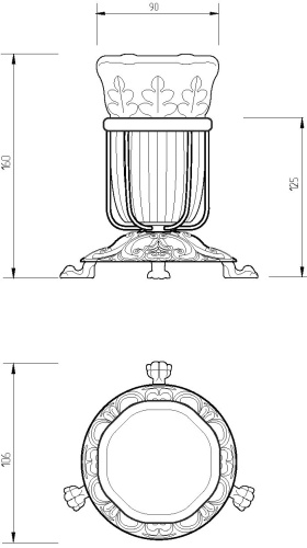 Стакан Migliore Elisabetta 16986 бронза фото 2