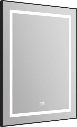 Зеркало BelBagno Kraft SPC-KRAFT-685-885-TCH-WARM-NERO черное, с подогревом фото 2