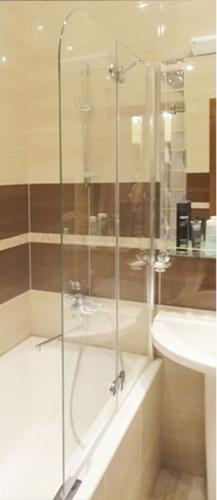 Шторка на ванну GuteWetter Lux Pearl GV-102A правая 90 см стекло бесцветное, профиль хром фото 2