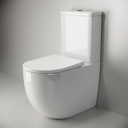 Унитаз-компакт Ceramica Nova Mia CN1801 с микролифтом, безободковый фото 3