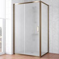 Душевой уголок Vegas Glass ZP+ZPV TUR NOVO 130*90 05 10 профиль бронза, стекло сатин