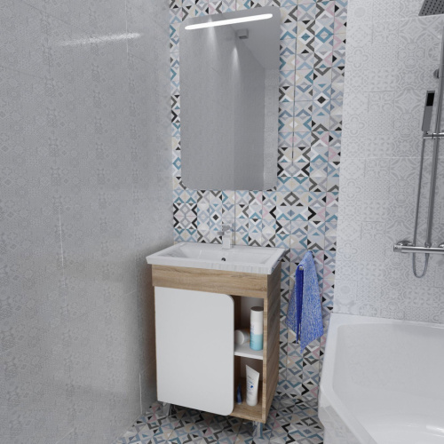 Мебель для ванной 1MarKa Nuvo 60Н напольная, дуб сонома фото 5