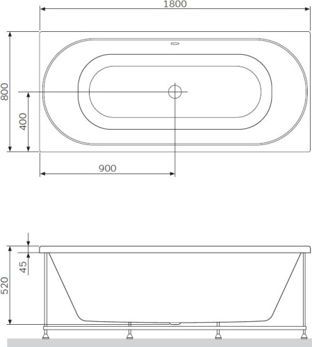 Акриловая ванна AM.PM Bliss 180x80 L ARB с каркасом + шторка на ванну + Сертификат AM.PM на 30 дней подписки на медиасервис фото 7