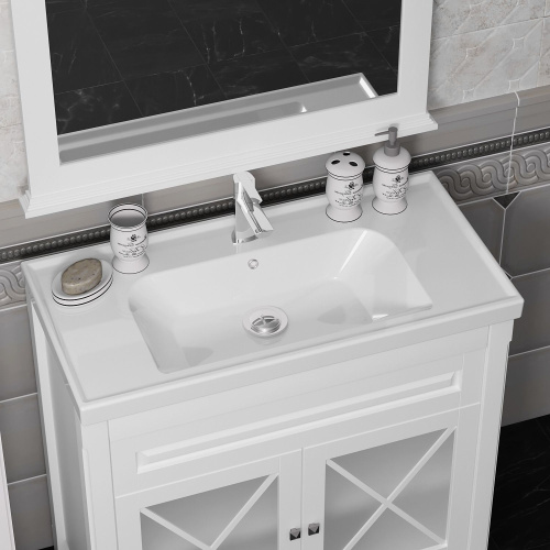 Мебель для ванной Opadiris Палермо 90 белая матовая фото 5