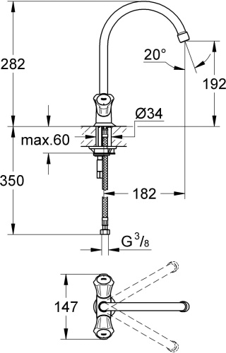 Смеситель Grohe Costa L 31831001 для кухонной мойки фото 7