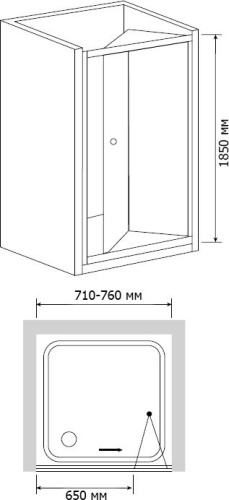 Душевая дверь в нишу RGW Classic CL-21 (710-760)х1850 фото 2