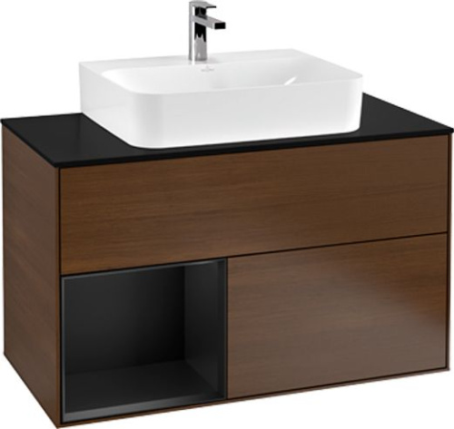 Мебель для ванной Villeroy & Boch Finion G112PDGN 100 с подсветкой и освещением стены фото 3