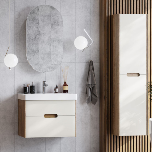 Мебель для ванной AQUATON Оливия 70 бежевый/дуб велл фото 8