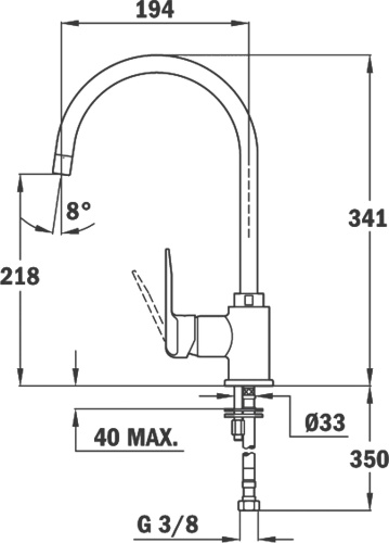 Смеситель TEKA SP 55995020T топаз бежевый фото 2