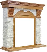 Портал Royal Flame Dublin арочный сланец белый/дуб