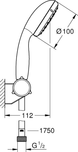 Душевой гарнитур Grohe New Tempesta 2760110E фото 2