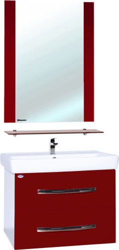 Мебель для ванной Bellezza Рокко 80 подвесная, красная фото 5