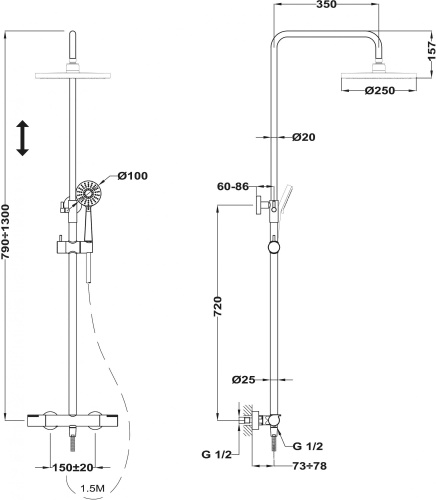 42 000 руб. Душевая стойка TEKA Healthy 182300200 фото 3 Душевая стойка TEKA Healthy 182300200 фото 3