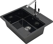Комплект Мойка кухонная Marrbaxx Джекки Z009Q004 чёрный + Измельчитель отходов Bort Titan Max Power