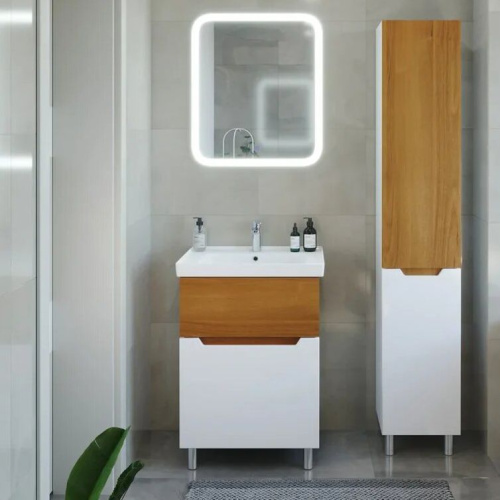 Мебель для ванной Sanstar Valencia 80, напольная, орех ноче эко, белый фото 7