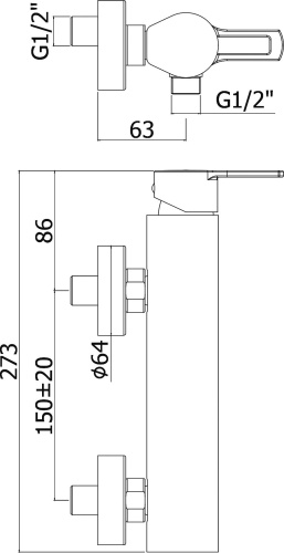 Смеситель Paffoni Ringo RIN168NO для душа фото 2