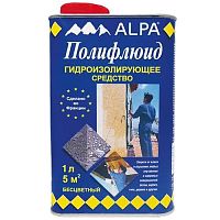 Средство гидроизолирующее Alpa Polyfluid 1 л.