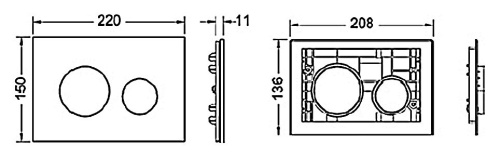 Кнопка смыва TECE Loop Modular рубиновая фото 4