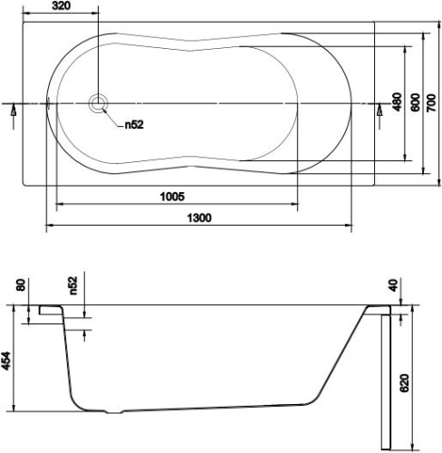 Акриловая ванна Cersanit Nike 150x70 ультра белый фото 6