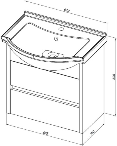 Мебель для ванной Aquanet Сидней 60 дуб рошелье фото 6
