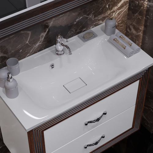 Мебель для ванной Opadiris Карат 80 серебряная патина фото 5