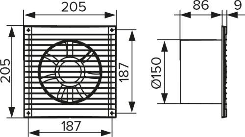 Вытяжной вентилятор Era E 150 S MRe фото 4