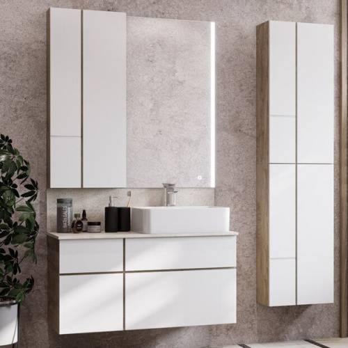 Мебель для ванной AQUATON Мишель 100 дуб эндгрейн фото 7