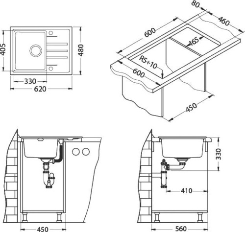 Мойка кухонная Alveus Intermezzo Granital 30 concrete фото 2