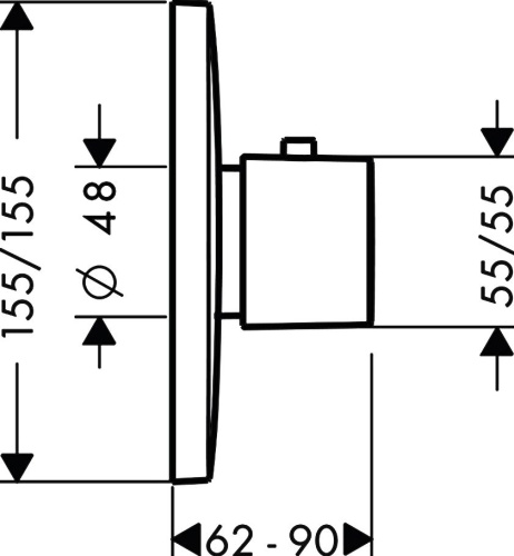 Термостат Hansgrohe PuraVida 15772000 для душа фото 2
