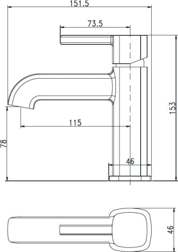 Смеситель Aquanet Minima AF130-10C для раковины фото 2