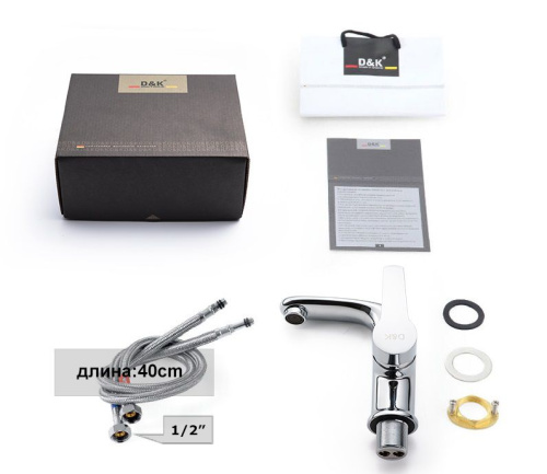 4 492 руб. Смеситель D&K Rhein Valerius DA1362101 для раковины фото 2 Смеситель D&K Rhein Valerius DA1362101 для раковины фото 2