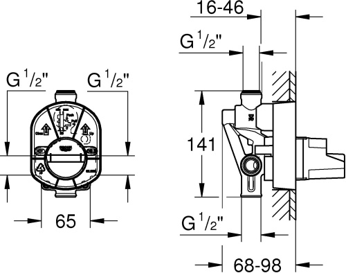 Скрытая часть Grohe 33961000 фото 3