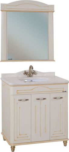 Мебель для ванной Bellezza Аллегро Люкс 100 бежевая патина золото фото 4