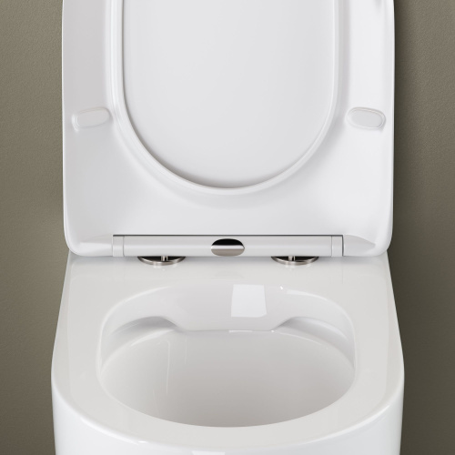 Унитаз приставной Ceramica Nova Mia CN1810 с микролифтом, безободковый фото 5