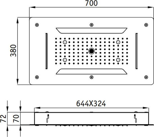 Верхний душ RGW Shower Panels SP-71 фото 4