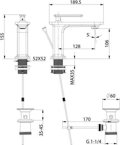 Смеситель Lemark Mista LM6406WG для раковины фото 4