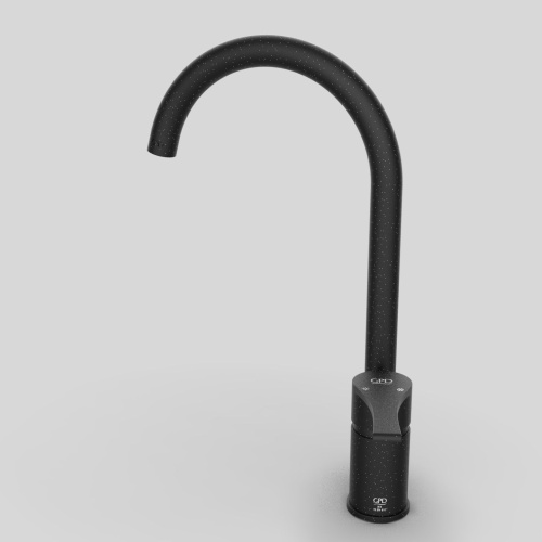 Смеситель GPD Atros MTE65-SG для кухонной мойки, черный фото 4