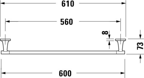 Полотенцедержатель Duravit Starck T 0099421000 хром фото 2