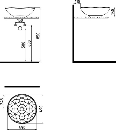 Раковина Bien Pent 72LG049B1 фото 6