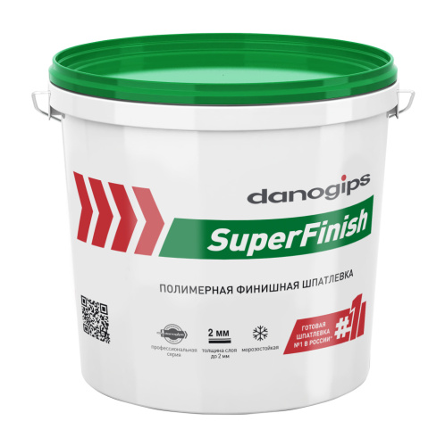 Шпатлевка для внутренних работ полимерная Danogips SuperFinish 11 л.
