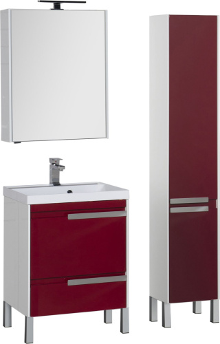 Мебель для ванной Aquanet Тиволи 60 бордо фото 11