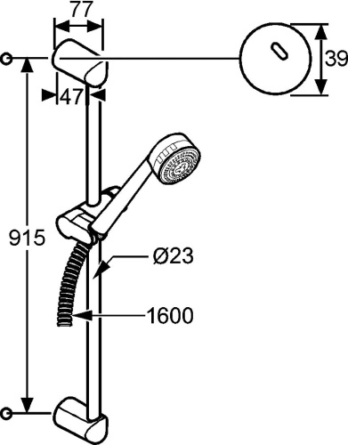 Душевой гарнитур Kludi Zenta 6074005-00 фото 3