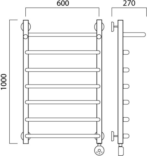 23 197 руб. Полотенцесушитель электрический Aquanerzh Скоба с полкой R 100х60 фото 2 Полотенцесушитель электрический Aquanerzh Скоба с полкой R 100х60 фото 2
