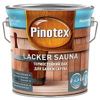 Лак Pinotex Lacker Sauna акриловый, Термостойкий для дерева,для помещений с повышенной влажностью