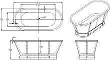 Акриловая ванна BelBagno BB35 170x80