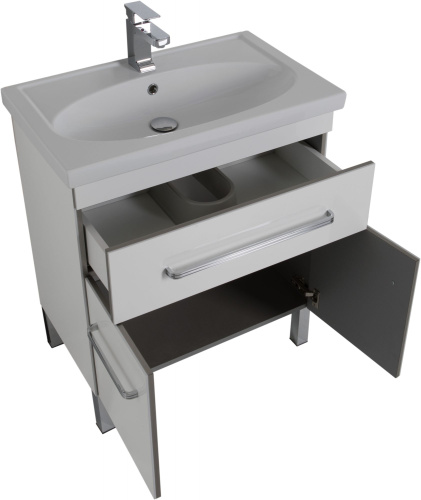 Мебель для ванной Aquanet Сиена 70 белая, 1 ящик, 2 двери фото 11